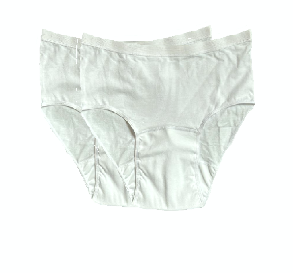 Damen Hygiene Slip 2er-Pack Weiß Gr. S, M