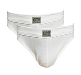 Kumpf Herren Taillenslip 2er Pack Weiß Baumwolle Gr. S M L XL 2XL 3XL 4XL