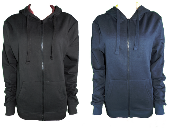 Damen Sweatjacke Kapuzenjacke Sportjacke Freizeitjacke Schwarz Blau Gr. S M L XL