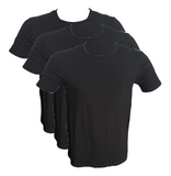 Herren Basic T-Shirt 3er Pack Kurzarm Weiß Schwarz Grau Bio-Baumwolle M L XL 2XL