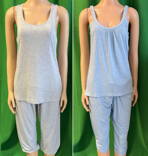 Damen Pyjama Blau, Grau Gr. S
