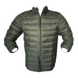 Herren Leichtsteppjacke Schwarz m. Kapuze Grün Gr. M L XL 2XL