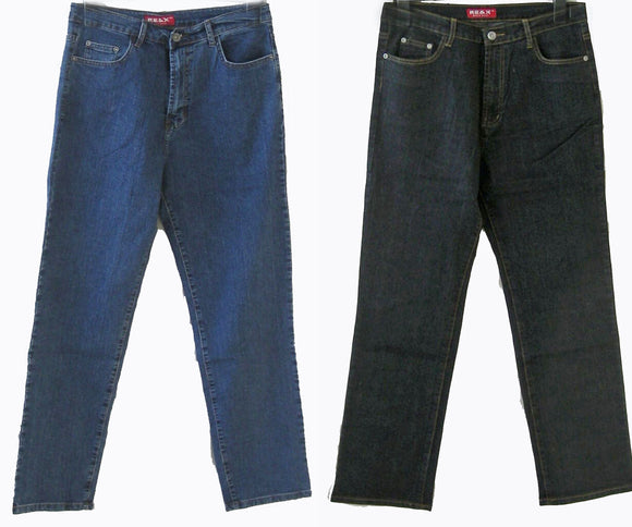 RE&X Herren Jeans Hose Blau Blauschwarz Gr. 44-64