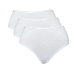 Damen Taillenslip Basic Unterhose 3er Pack Schwarz Weiß Baumwolle Gr. S M L XL