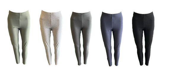 Damen Leggings Regular Fit Grün, Grau, Anthrazit, Navy, Schwarz Gr. S