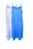 Damen Nachthemd Einfarbig Lila und Blau Gr. M, L, XL, 2XL
