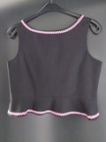 Damen Trachten Mieder/Oberteil Schwarz mit Stickerei Gr. 40 v. Rose-Dirndl