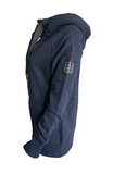 Damen Sweatjacke Kapuzenjacke Langarm Navy Gr. M