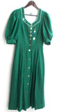 Damen Trachten Kleid grün m. Stickerei Gr. 38 v. Sauwaldtracht