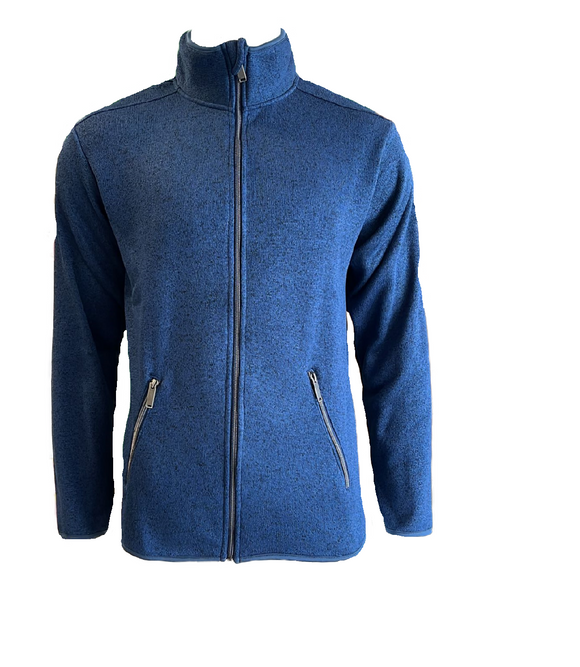 Herren Arbeitsfleecejacke/Strickfleecejacke Blau Gr. M, L, XL, 2XL