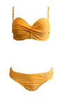 Bikini Einfarbig mit Bügel Gelb und Grün Gr. 38