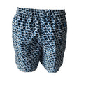 Herren Badeshort Gemustert Blau Gr. M