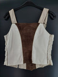 Damen Trachten Mieder/Oberteil Beige/Braun Gr. 40