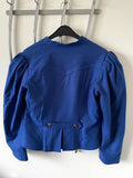 Damen Trachten Janker/Jacke Langarm Royalblau Gr. 38 v. Heller Tracht