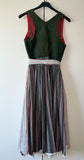 Damen Trachten Dirndl ärmellos Grün Schürze ca. Gr. 36