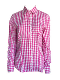 James & Nicholson Damen Karo-Bluse Langarm Baumwolle Gr. XS M L XL 2XL