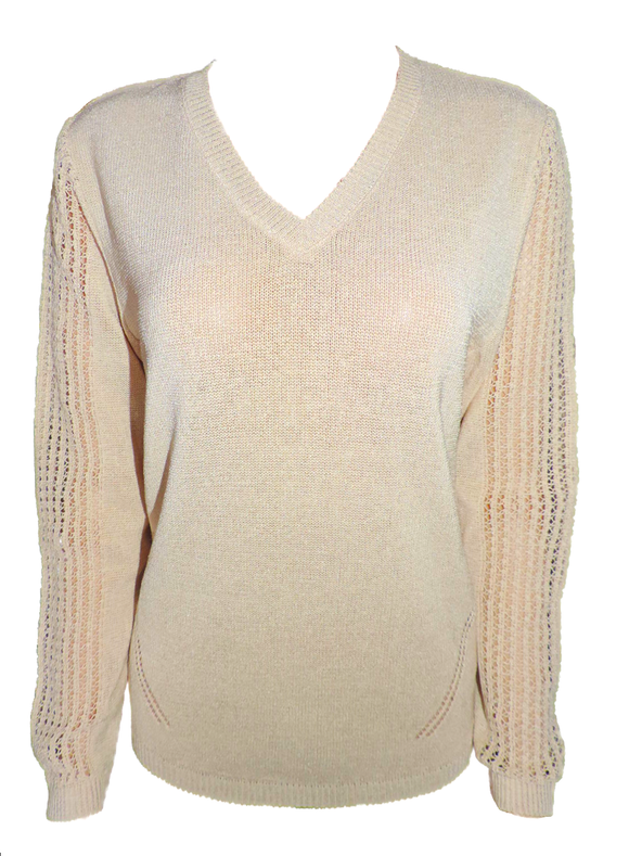 Capuccino Damen Pullover Langarm Beige Gr. 38