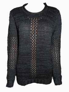 Capuccino Damen Pullover Langarm Anthrazit Gr. 38