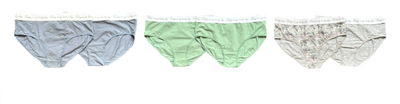 Damen Sommer Slip 2er-Pack Blau/Blau gem., Grün/Grün, Grau/Grau gem. Gr. S, M, L