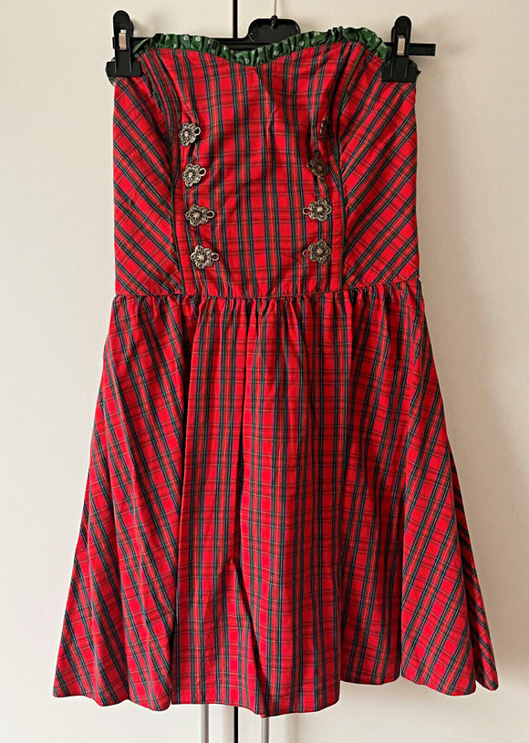 Damen Trachten Kleid ärmellos Rot Gr. 40 v. Hannah