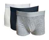 Herren Retropants Unterhose 3er Pack Grau Weiß Schwarz Gr. M L XL 2XL