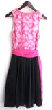 Damen Trachten Dirndl ärmellos pink geblümt, Rock schwarz Gr. 40 v. Landhaus
