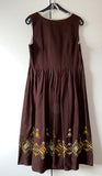 Damen Trachten Dirndl ärmellos Braun ca. Gr. 42