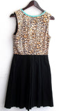 Damen Trachten Dirndl ärmellos Leodruck, Rock schwarz Gr. 40 v. Almenrausch