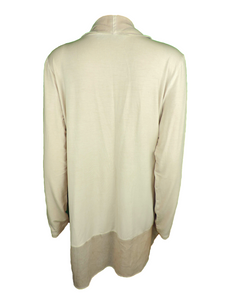 Capuccino Damen Jacke Cardigan Beige Strasssteine Spitze Gr. 38