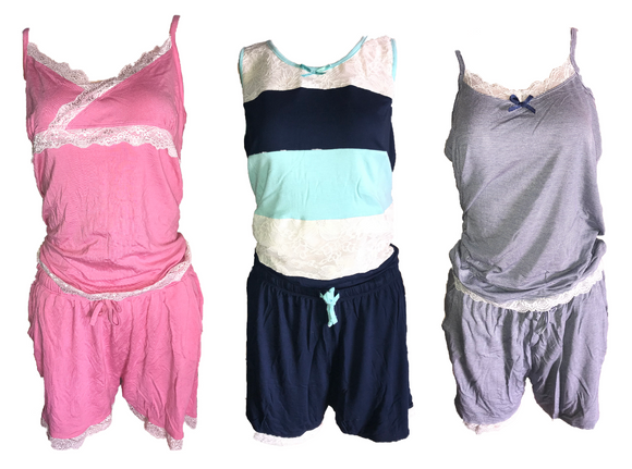 Damen Shorty Nachtwäsche 3 Modelle