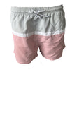 Herren Badeshort Gestreift Schwarz Grün Hellrosa Gr. M