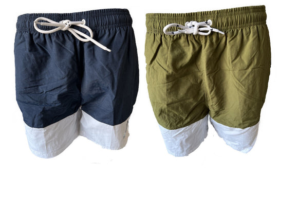 Herren Badeshort Olive und Navy Gr. M