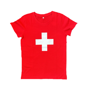 Kinder T-Shirt Kurzarm Rot Gr. 110/116, 134/140