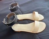 Vero Moda Damen Sandalen Beige/Schwarz US-Schuhgröße 6, 7, 9, 10