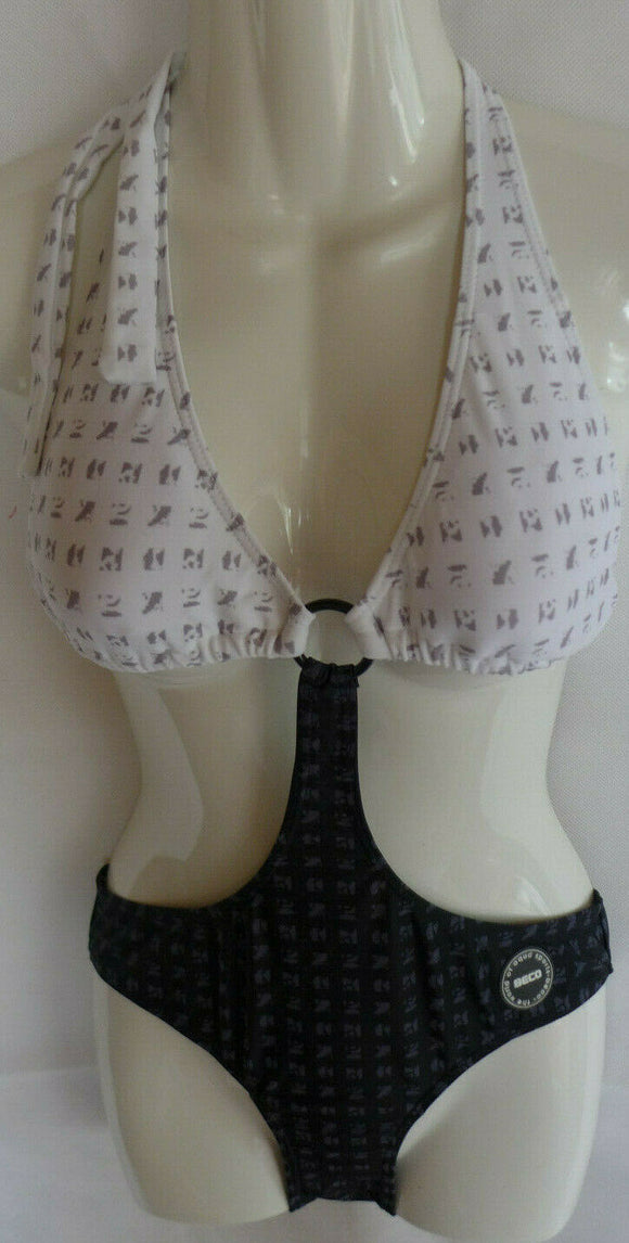 Beko Damen Monokini Schwarz/weiß gemustert Gr. 38 40 42 NEU
