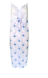 Damen Nachthemd mit Blumenmuster Türkis und Lila Gr. M, L, XL, 2XL