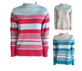 Paola Damen Pullover Silber/Rot, Silber/Rosa, Silber/Türkis Gr. S,M,L,XL