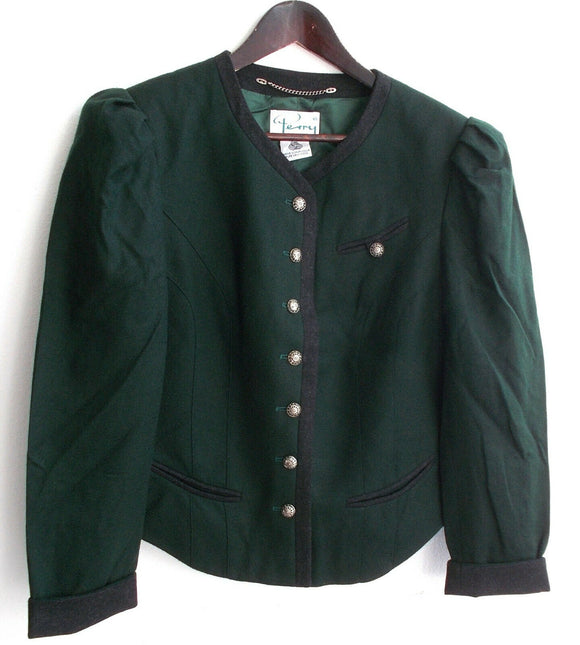 Damen Trachten Janker/Jacke grün Gr. 40 v. Perry