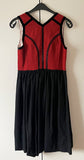 Damen Trachten Kleid ärmellos Rot/Schwarz Gr. 40 v. Edith Moden