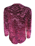 Damen Shirt Ausbrenner-Optik Weinrot 7/8 Arm Gr. 38 40 42 44 46 48 50 52