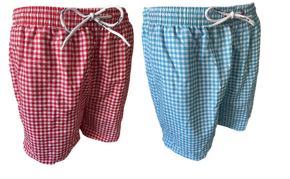 Bugatti Herren Badeshort Andres Rot und Blau Gr. M