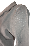Capuccino Damen Blazer Grau Knöpfe Baumwolle Gr. 38