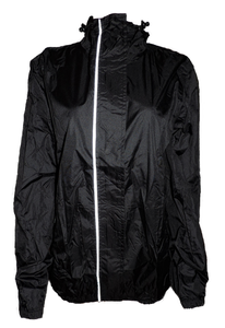 Damen Rad Regenjacke Schwarz Kapuze Gr. S M L