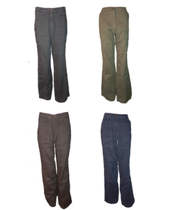 Damen Hose Khaki Braun Blau Anthrazit Gr. 38 40 42 44 19 20