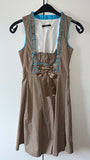 Damen Trachten Dirndl ärmellos Beige gepunktet Gr. 36 v. Esmara